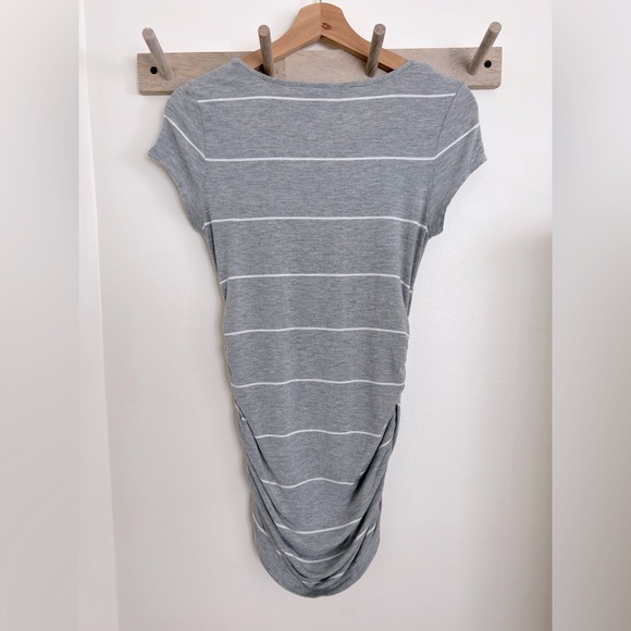 A Pea in the Pod Stretchy Striped Maternity Shirt - Picture 2 of 4